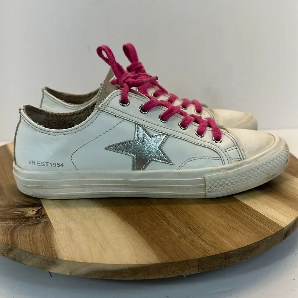 VINTAGE HAVANA Letty Sneakers Shoes White Silver Hot Pink Women's 7